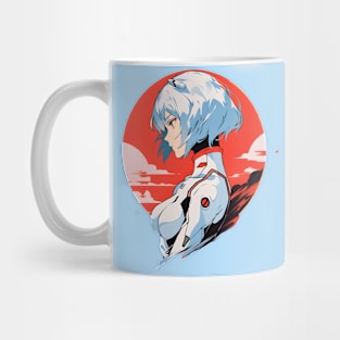 Discover Apocalyptic Anime Art and Surreal Manga Designs - Futuristic Illustrations Inspired by Neon Genesis Evangelion Mug